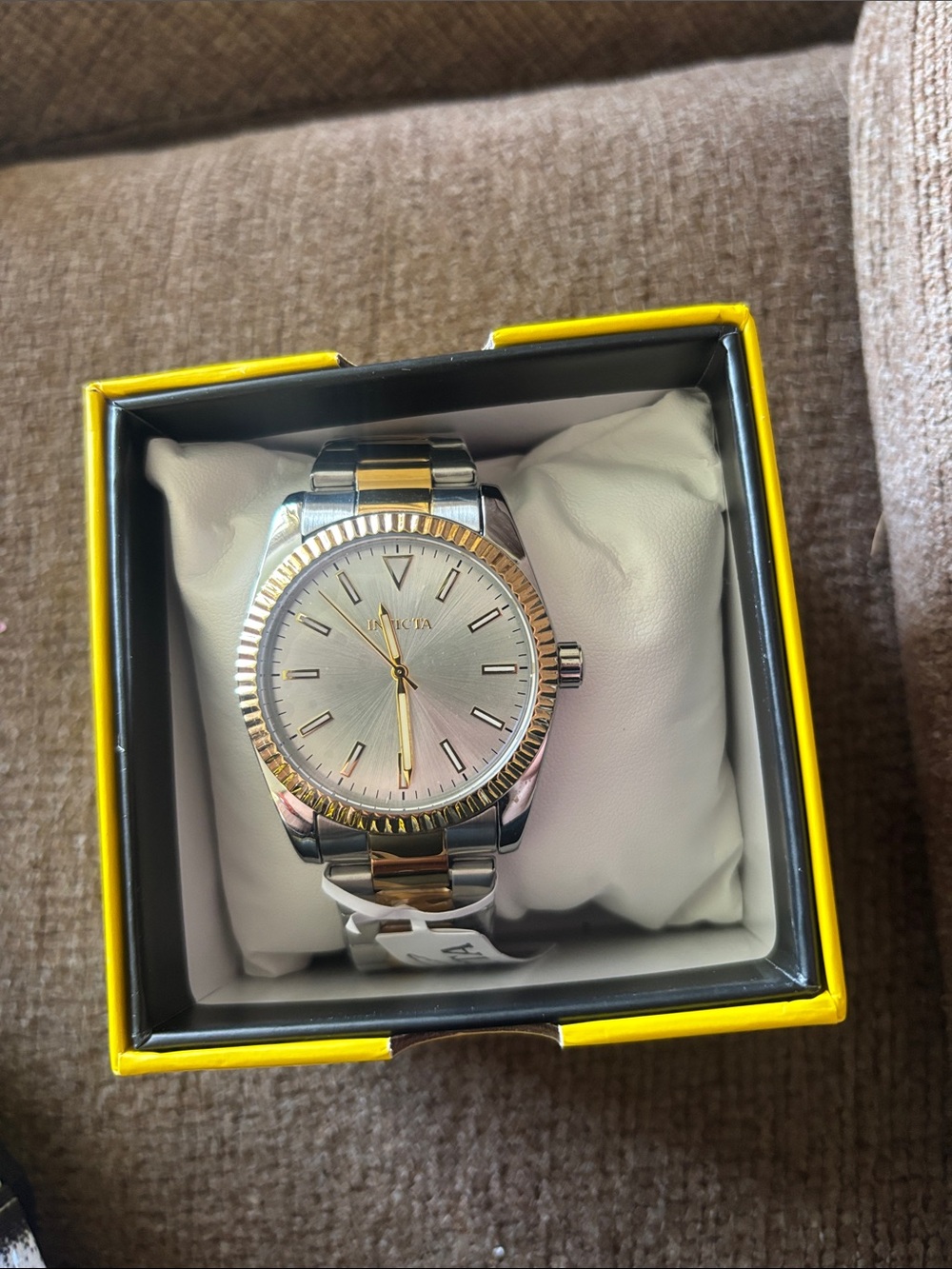 Invicta Two-Tone Silver and Gold Men's Stainless Steel Watch